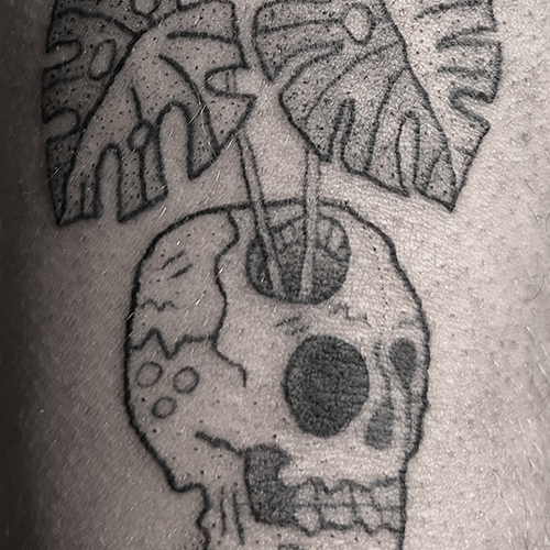 Skull - Blackwork skull.